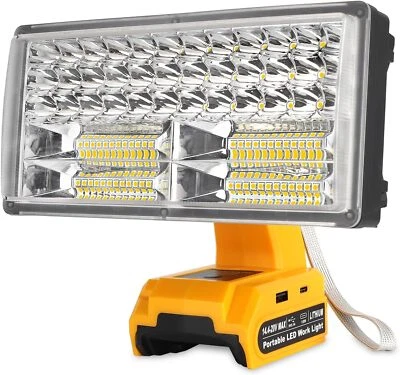 40W 4200LM Flashlight Led Work Light Floodlight Spotlight for Dewalt 18V 20V USB - Image 1 of 4