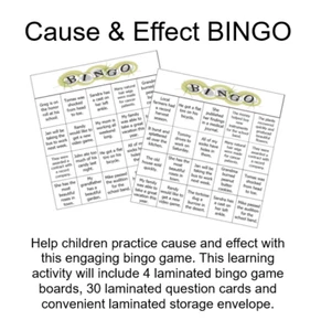 Teacher Made Literacy Center Learning Resource Game Cause & Effect BINGO - Picture 1 of 4