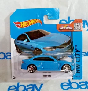 BMW M4 HW CITY BLUE HOT WHEELS 1/64 SHORT CARD - Picture 1 of 7