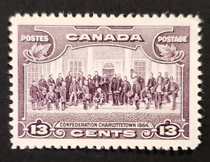 Stamps Canada Mint: #224 13c violet Charlottetown F-VF MH - Picture 1 of 1