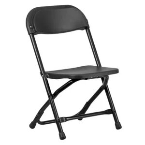 Kids Black Plastic Folding Chair - Picture 1 of 10