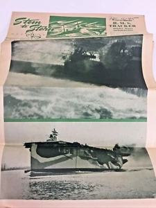 Periódico de la Segunda Guerra Mundial 11 de enero de 1945, ""H.M.S. Rastreador hunde submarino nazi"". Construido en Wisco - Imagen 1 de 9