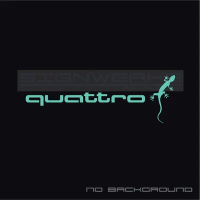 Audi Gecko quattro decal Sticker EURO Racing mod A4 S4 S3 TT R8 A6 Q5 Pair - Image 1 of 4