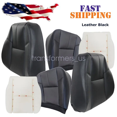 Cubierta de asiento delantero negra 193 para Chevy Silverado GMC Sierra 1500 2500 2007-2013 Foto 1 de 4