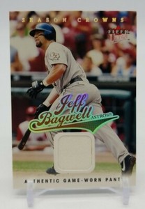 2004 Fleer Ultra JEFF BAGWELL Season Crowns Game Worn Pants Patch /399 Astros 94