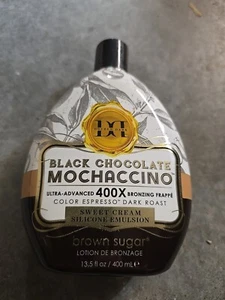 Black Chocolate Mochaccino 400X Espresso Dark Roast Bronzer Tanning Bed Lotion - Picture 1 of 3