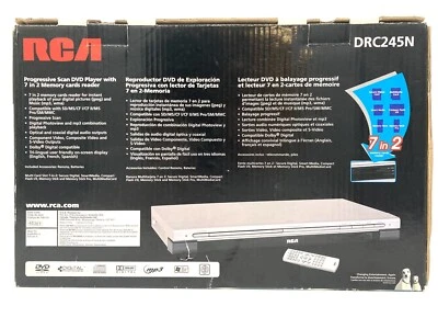 Reproductor de DVD RCA DRC245N nuevo lector de tarjetas de escaneo progresivo Foto 1 de 4