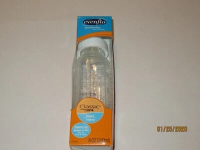 Botella de vidrio Even Flo 8 OZ clásica sin BPA 0-3 meses flujo personalizado  Foto 1 de 4