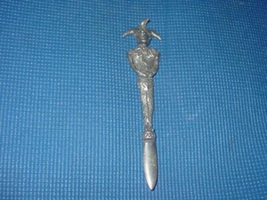 METROPOLITAN MUSEUM MM JESTER JOKER DESK LETTER OPENER KNIFE BLADE PEWTER METAL - Picture 1 of 6