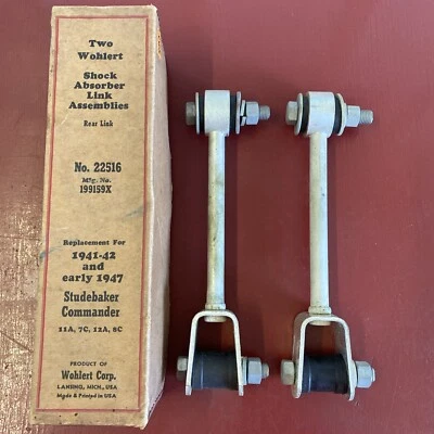 REAR SHOCK ABSORBER LINK ASSEMBLIES 1941 1942 1947 STUDEBAKER COMMANDER 22516 - Image 1 of 4