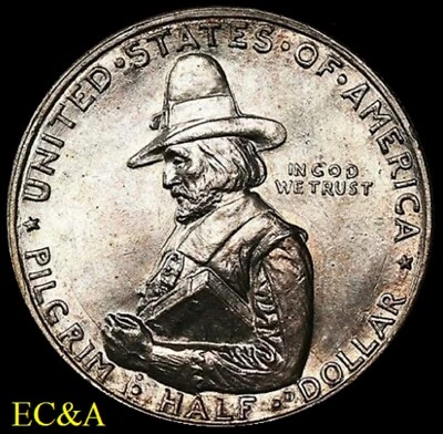 1920 PILGRIM COMMEMORATIVE HALF DOLLAR SUPERB GEM! (CM015) - Image 1 of 2