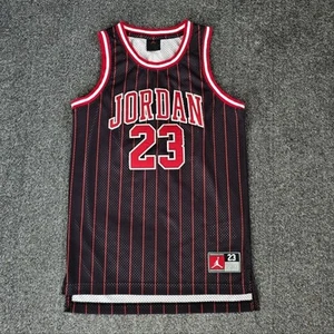 Jordan Boy Chicago Bulls Michael Jordan #23 Pinstripe Jersey/Shorts Size Medium - Picture 1 of 16