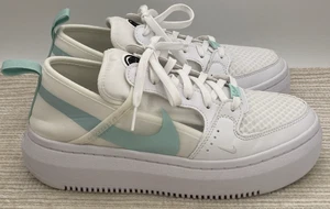 Nike Plateau Damenschuhe Court Vision Alta TXT Größe 8 weiß hellgrün - Bild 1 von 13