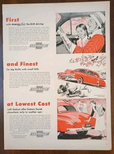 1950 Vintage Chevrolet Print Ad, Red And White 2 Tone Coloring, Wall Art - Bild 1 von 1