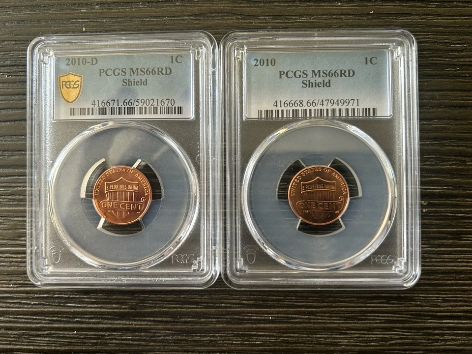2010 Lincoln Penny PCGS MS66RD Lot of 2 P&D Mint - Image 1 of 4