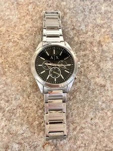 A|X Armani Exchange AX2600 Chronograph Silver Stainless Steel Watch Men - Picture 1 of 4