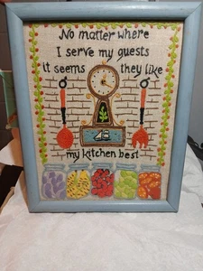Aguja enmarcada de colección sin importar dónde sirva a mis invitados... 15,5 pulgadas X 12,5 pulgadas - Imagen 1 de 6