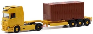 Herpa Truck Scania CS 20 HD 40\' Cont-SZ with 20\' Cont Yellow - Picture 1 of 1