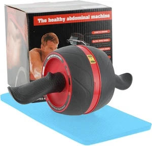 Ab Roller Wheel For Core Workout & Strength Training At Home, Exercise Red - Picture 1 of 7