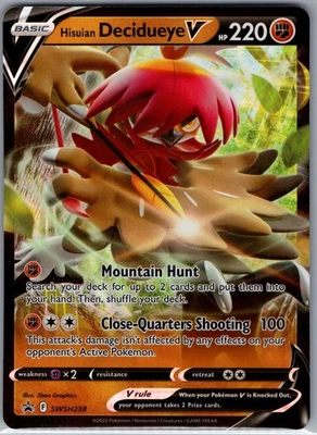 Hisuian Decidueye V SWSH238 SWSH: Sword & Shield Promo Cards - Pokemon Card - NM - Image 1 of 2