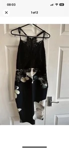 New SILK FRED Black dress Size 10 Cruise Wedding - Picture 1 of 2