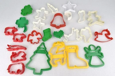 Lote de 25 cortadores de galletas de plástico de Navidad y varios Wilton Hallmark Jello Jigglers Foto 1 de 4