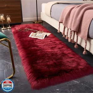 EasyJoy Ultra Soft Fluffy Rugs Faux Fur Rug Chair Cover Seat Pad  - Picture 1 of 5