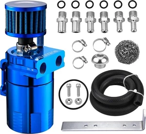 EVIL ENERGY Oil Catch Can, Universal Baffled Can Kit with 2.6 FT, Blue - Picture 1 of 6