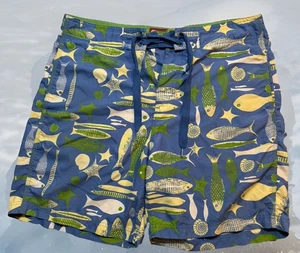 Reyn Spooner Board Shorts 34 Swim Trunks Fish Drawstring Hawaii Alfred Shaheen - Picture 1 of 13