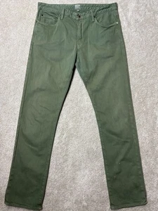 Bonobos Travel Jeans Men’s 35x34 Straight Fit Green Cotton Spandex Made in USA - Picture 1 of 10