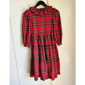 Vintage Storybook Heirlooms Plaid Flannel Little Girls Dress Size 8 - Picture 1 of 8
