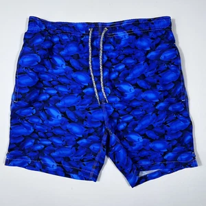 $99 Nuevo bañador MICHAEL'S para hombre talla pequeña S informal estampado de peces azules - Imagen 1 de 4