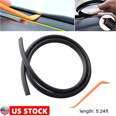 1.6m Car Windshield Dashboard Seal Strip Rubber Gap Noise Insulation Sound Proof - Image 1 of 4