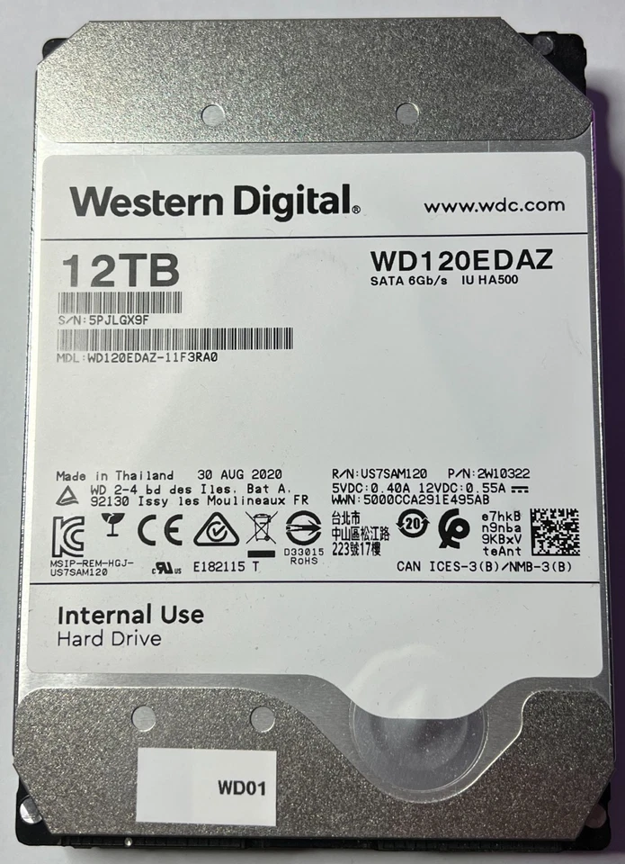 1x 12TB WD120EDAZ SATA-HDD Top Zustand, sehr fairer Preis - Bild 1 von 2