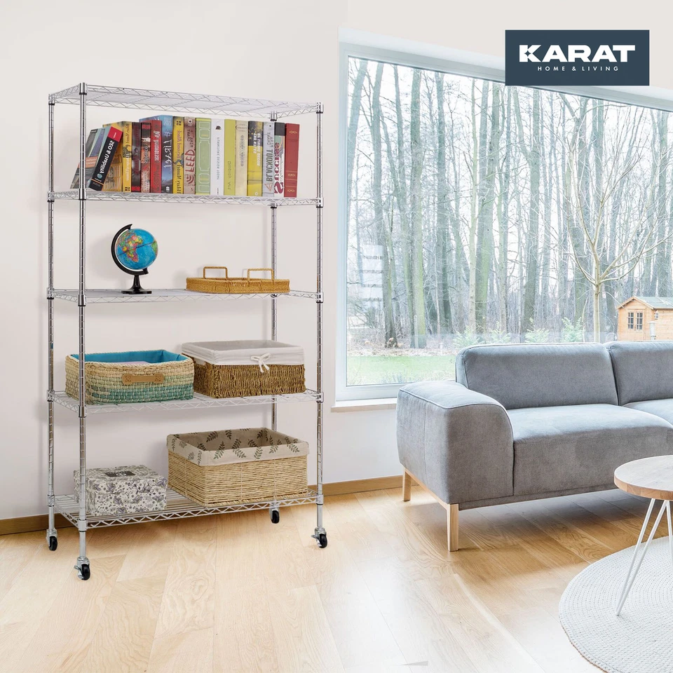 Gitterregal Con Ruoli Maya 5 Suolo per Salotto, Bagno O Keller Metallo - Immagine 1 di 1