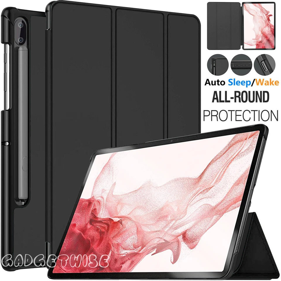 Leather Smart Stand Cover Case For Samsung Galaxy Tab S8 Plus 12.4" SM-X800 X806 - Image 1 of 1