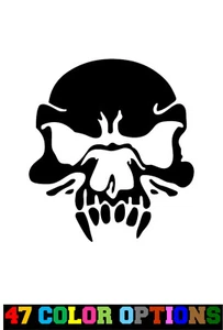 Vinyl Decal Truck Car Sticker Laptop - Horror Zombie Halloween Vampire Skull - Picture 1 of 3