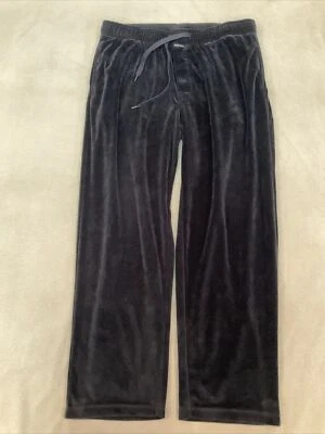 Van Heusen Velour Pajama Pants Large Black Foto 1 de 4