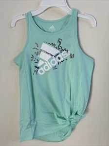 Adidas Big Girls Sleeveless Tee Mint L - Picture 1 of 4