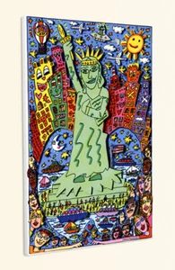 The Big Apple is big on Liberty Freiheitsstatue Kunstdruck Rizzi Platte 08 - Afbeelding 1 van 1