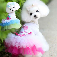 Small Pet Puppy Dog Cat Lace Skirt Princess Tutu Dress Summer Clothes Apparel  ;