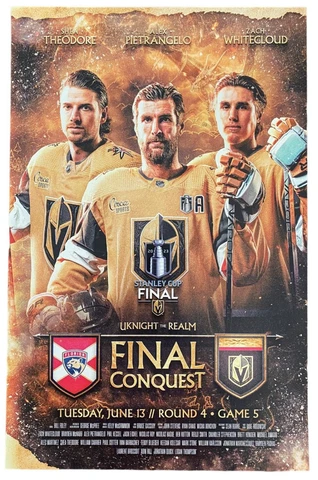 2023 Vegas Golden Knights Stanley Cup POSTER R4 GAME 5 Final Conquest Cover
