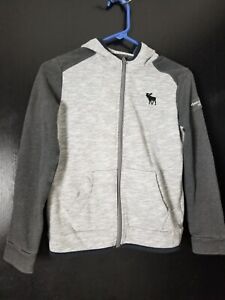 Abercrombie Kids Boys 9 / 10 zippered hoodie jacket Gray