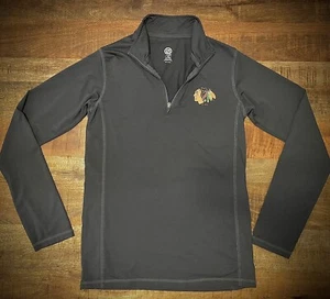 NHL Majestic TOP Chicago Blackhawks Womans 1/2 Zip Lightweight Pullover Sz S - Picture 1 of 7