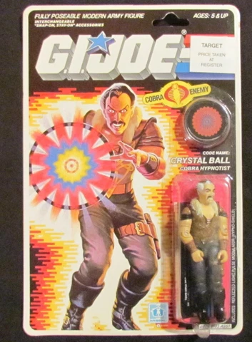 Hasbro G.I. Joe Cobra Enemy Crystal Ball Figure  Sealed New MOC 1986 Cover