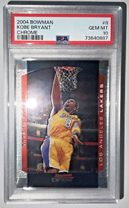 2004 Bowman Chrome #8 Kobe Bryant Los Angeles Lakers HOF PSA 10 GEM MINT