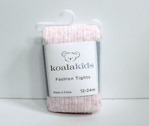 Koala Kids Sparkle Heel & Toe Fashion Tights Size 12-24 Months - Pink