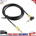 3.5mm Jack Stereo 1m Audio Cable Male to Male 90 Right Angle Cable (Black)