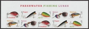 US 5961-5965 5965b Freshwater Fishing Lures F header block 10 MNH 2025 - Picture 1 of 1