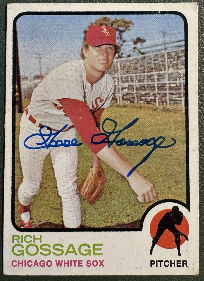1973 Topps RICH GOOSE GOSSAGE RC AUTO #174 White Sox HOF BEAUTY AUTOGRAPH - Image 1 of 1